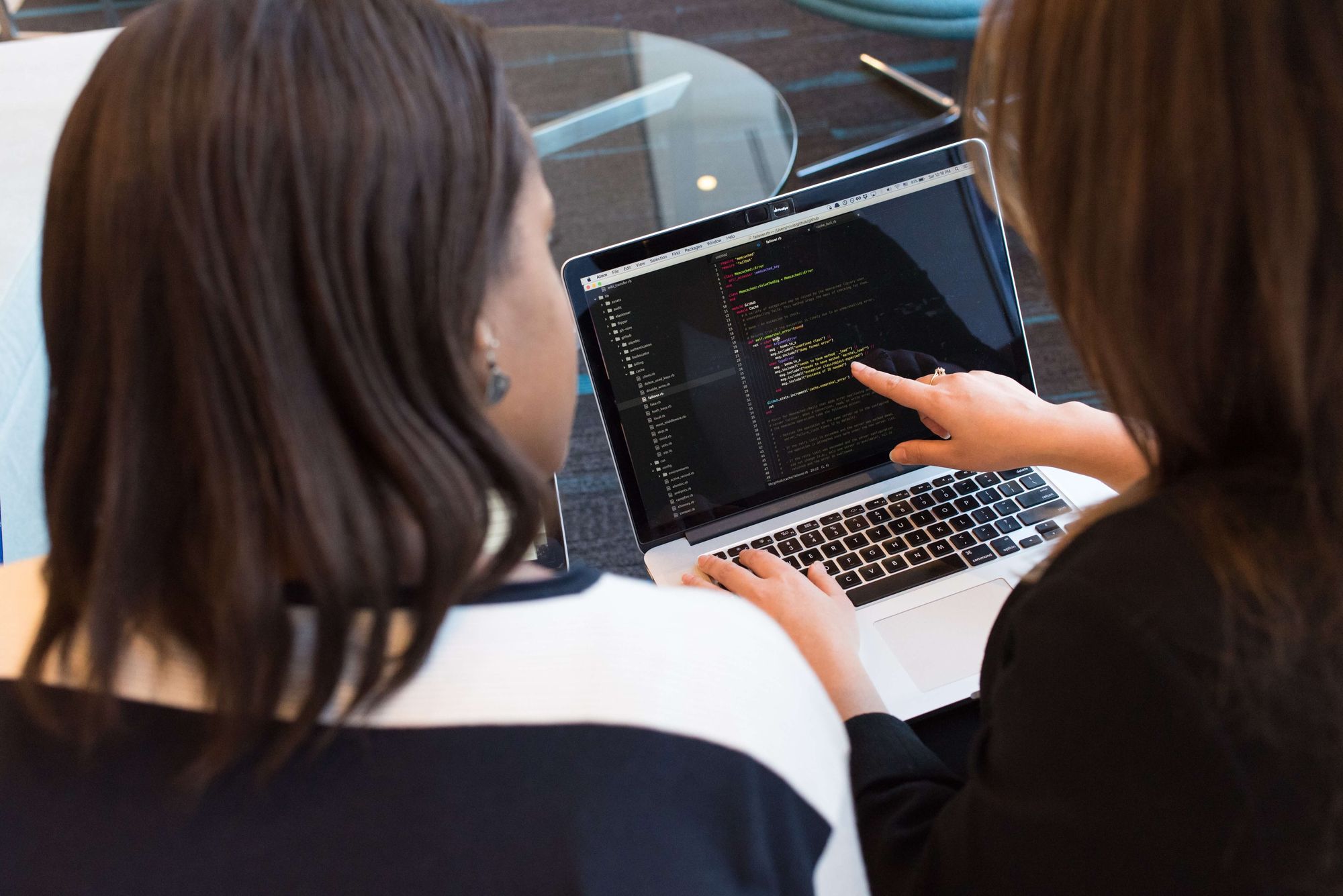 developers looking at a screen